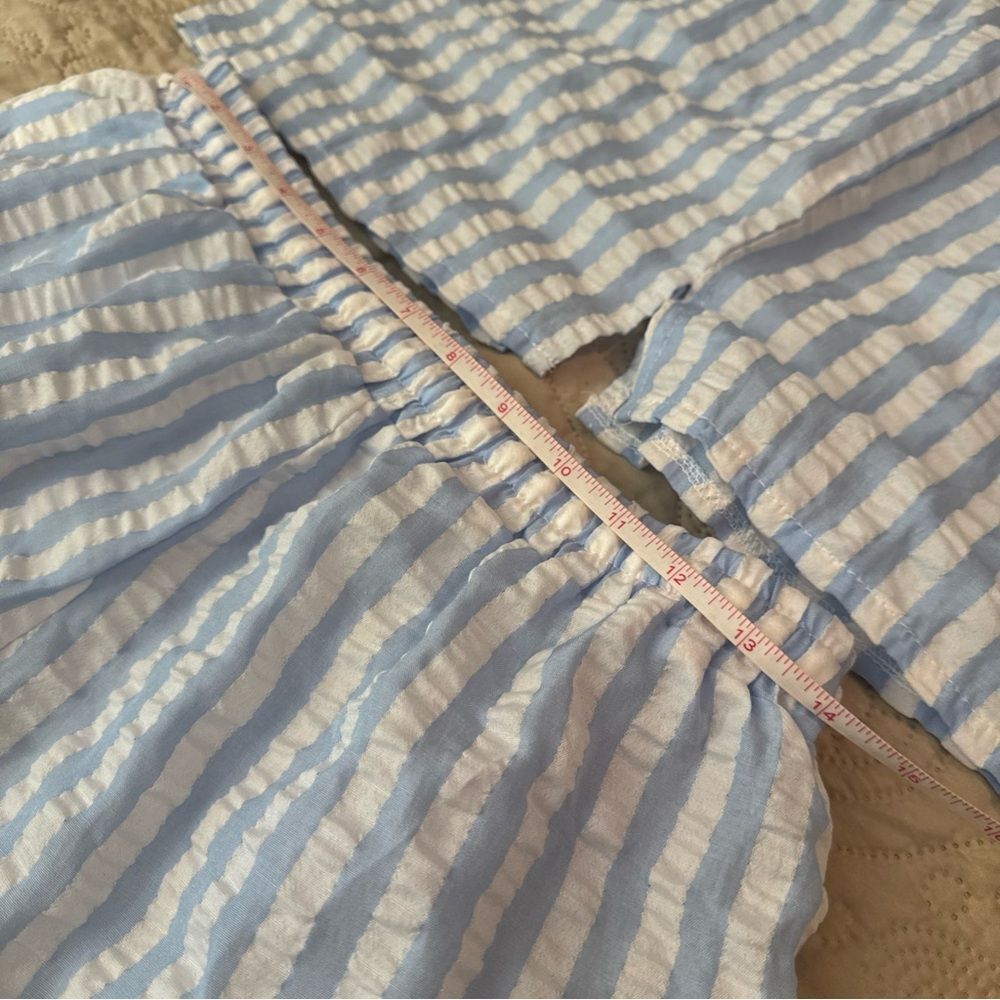 Blue and White Striped Two-Piece PJs - Picture 7 of 10